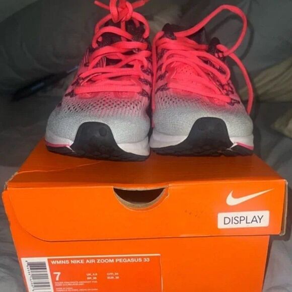 Nike Zoom Pegasus 33 831356-603 Racer Pink White Midnight Fog Womens 7 US 38 - Picture 3 of 5